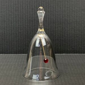 Avon 24% Lead‎ Crystal Bell with Red Clapper Vintage Home Decor